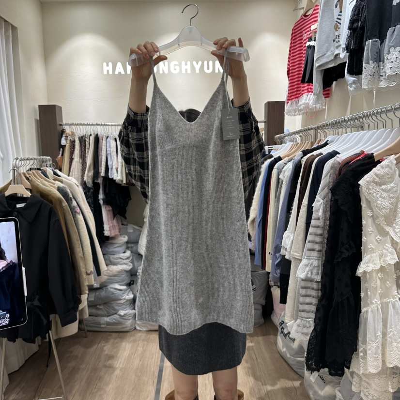 HANSUNGHYUN東大門實拍女士新款休閑人氣時尚連衣裙羊毛100HANSUNGHYUN連衣裙
