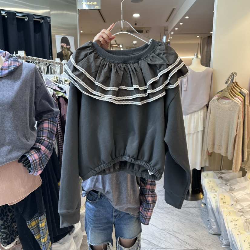 CHEAP-CHIC東大門實拍女裝新款時尚人氣衛衣不含加絨蕾絲CHEAP-CHIC/CHARLES THE SECOND衛衣