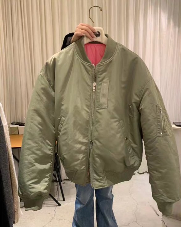PAPERMOON東大門代購女裝新款推薦時尚短款棉服尼龍兩面雙面paper moon短款棉服