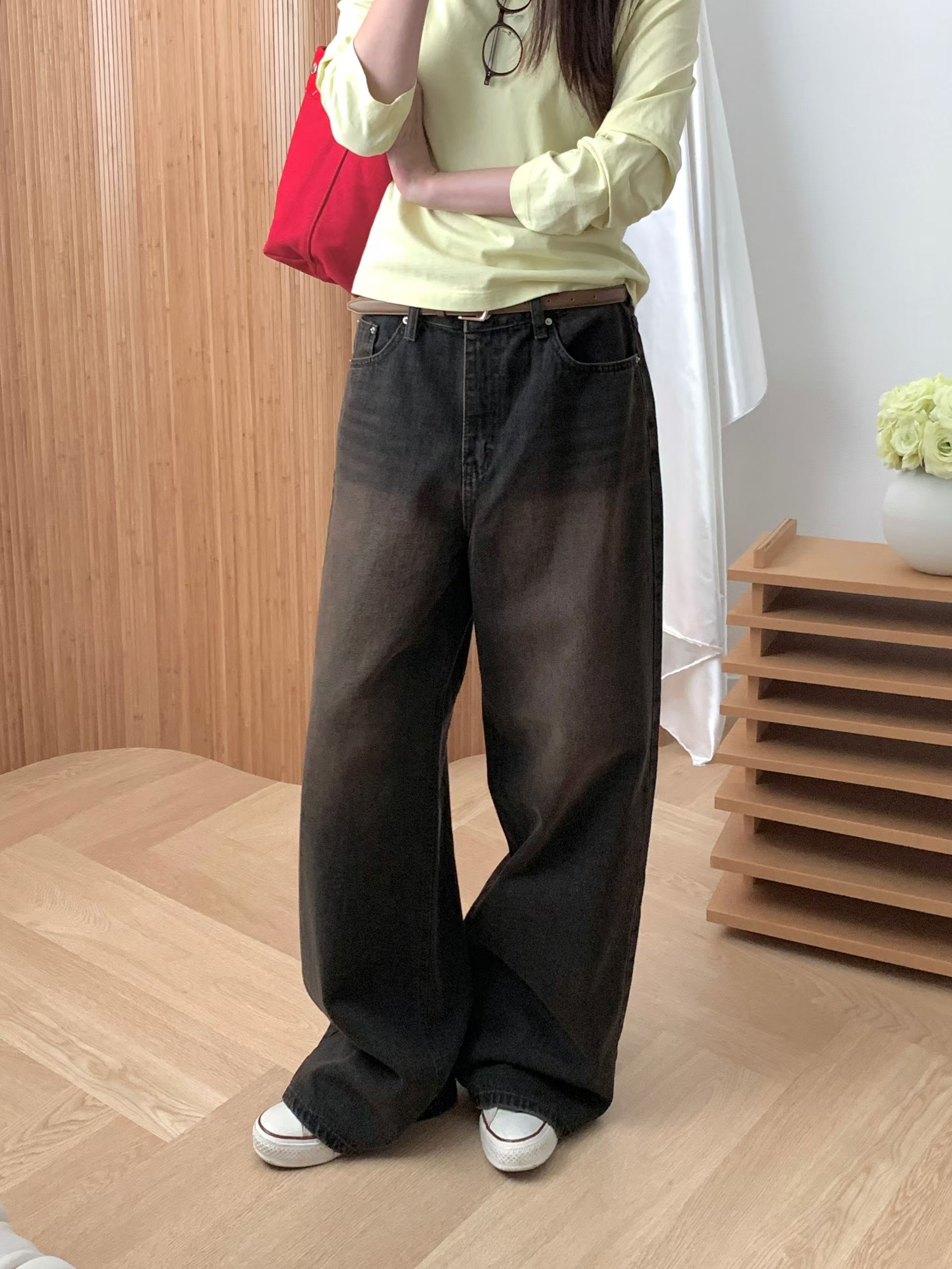 RARESOME韓國直郵女士新款熱賣休閑人氣推薦牛仔褲不含腰帶RARESOME牛仔褲