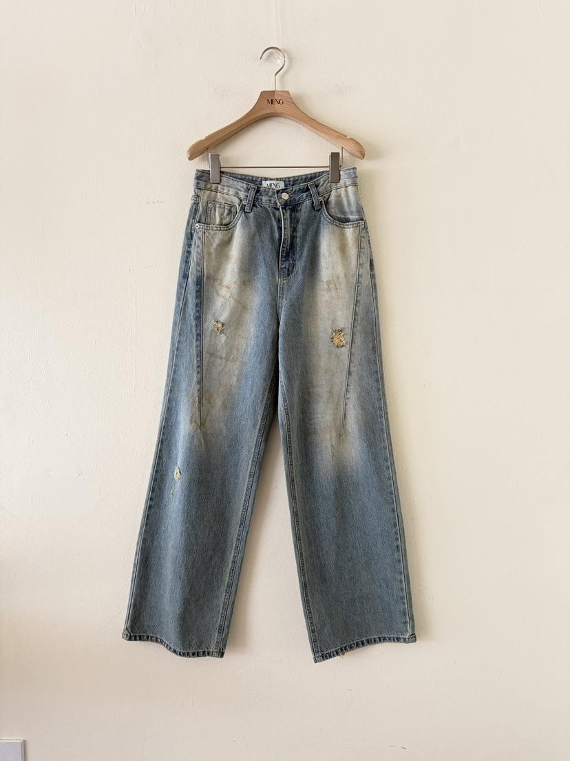 MENG/MING東大門實拍女裝新品真品時尚推薦熱賣休閑牛仔褲MENG/MING牛仔褲