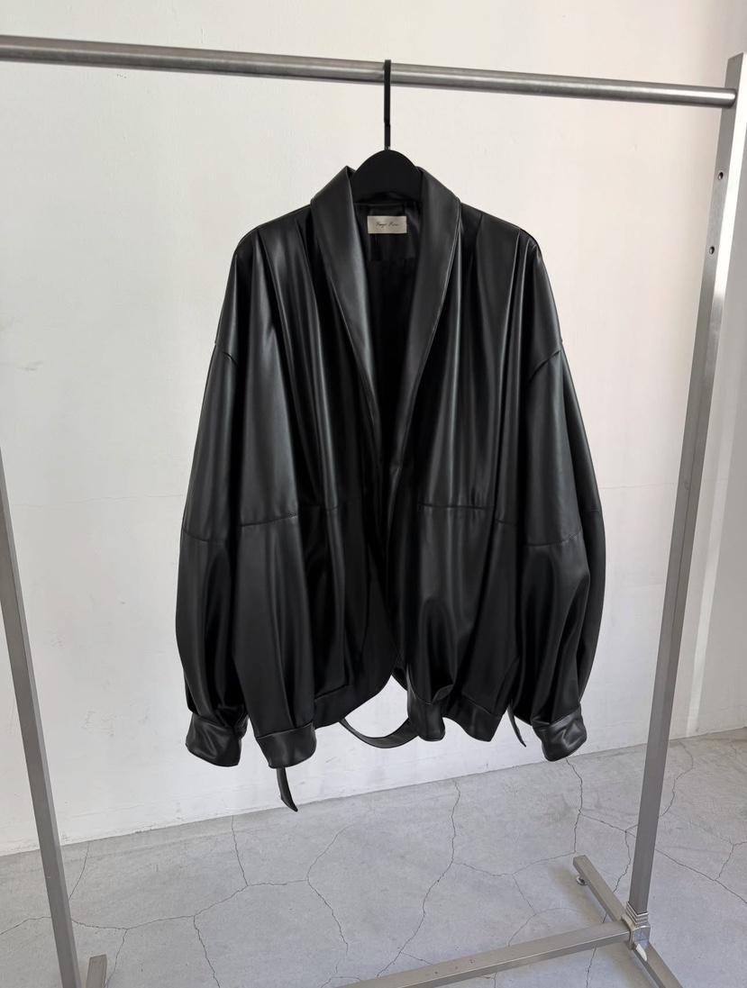 IMAGEPIECE/NEVER.1東大門代購女士新品時尚皮衣含腰帶披肩IMAGEPIECE/NEVER.1皮衣