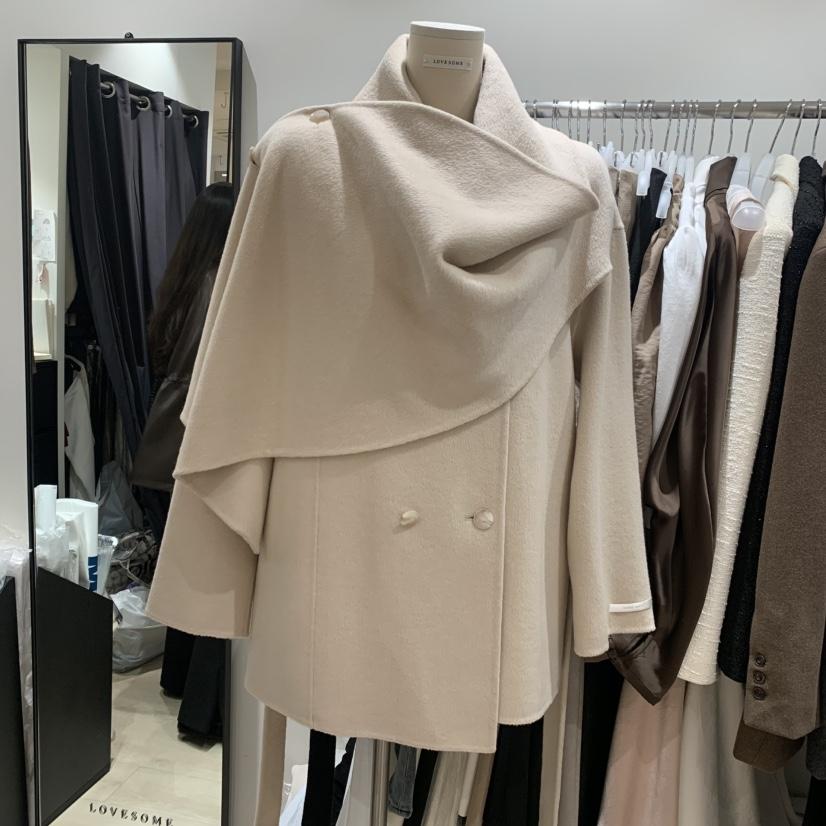 LOVE SOME韓國直郵女士新款時尚推薦熱賣短款大衣手工制品LOVE SOME短款大衣