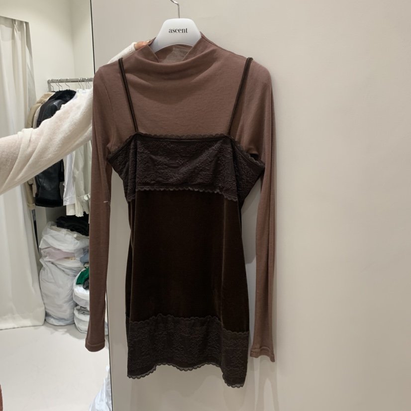 ASCENT韓國直郵女裝新品時尚真品推薦連衣裙不含內搭蕾絲ASCENT連衣裙