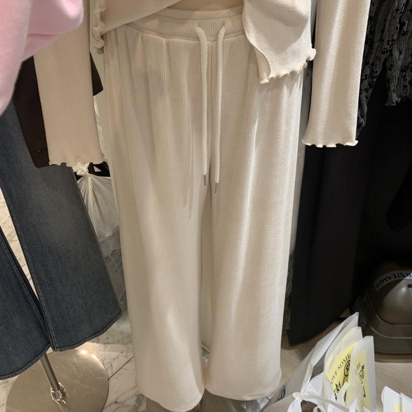 LOVE SOME東大門實拍女士新品休閑推薦時尚休閑褲絲絨羅紋LOVE SOME休閑褲