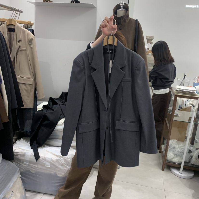ANN MARGRET東大門直郵女士新款推薦西裝西服腰帶褶裥GRETA.Y西裝/西服