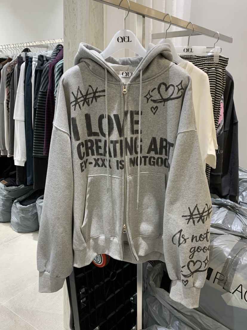 EYEL韓國直郵女裝新品時尚休閑人氣真品熱賣推薦衛衣連帽衫EYEL衛衣