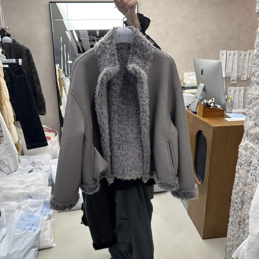 GLASS韓國直郵女裝新款人氣熱賣真品時尚休閑推薦夾克兩面穿GLASS夾克