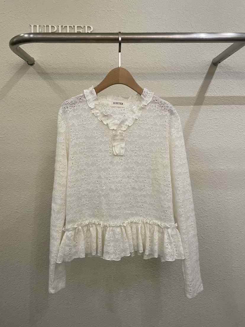 JUPITER東大門實拍女士新品時尚真品熱賣推薦人氣襯衫蕾絲衫JUPITER襯衫/蕾絲衫