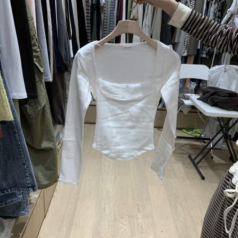 MONROE韓國代購女士新品人氣時尚休閑真品推薦熱賣長袖T恤MONROE長袖T恤
