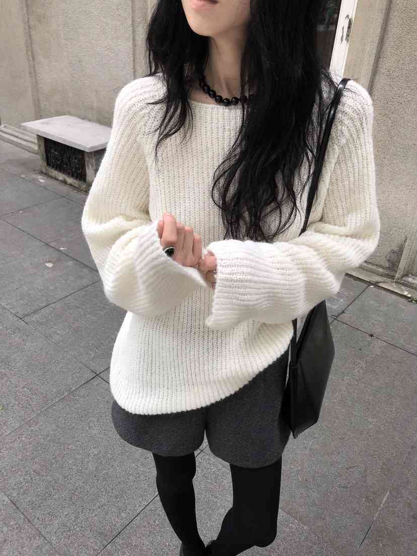 LE BUTTER東大門直郵女士新品休閑時尚熱賣針織衫羊駝毛LE BUTTER針織衫