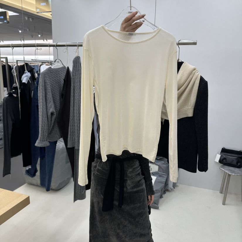PREV.東大門代購女士新品推薦休閑真品熱賣長袖T恤不含內搭PREV.長袖T恤