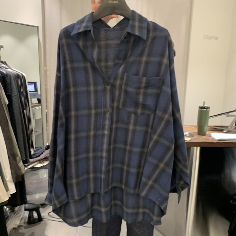 DIARRA東大門直郵女裝新品時尚熱賣職業襯衫蕾絲衫拉絨格紋Diarra襯衫/蕾絲衫