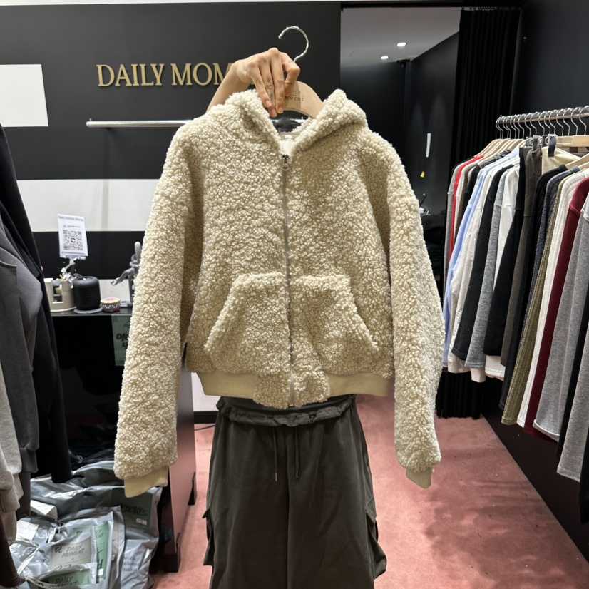 DAILY MOMENT韓國代購女士新品時尚職業夾克羊羔絨連帽衫DAILY MOMENT夾克