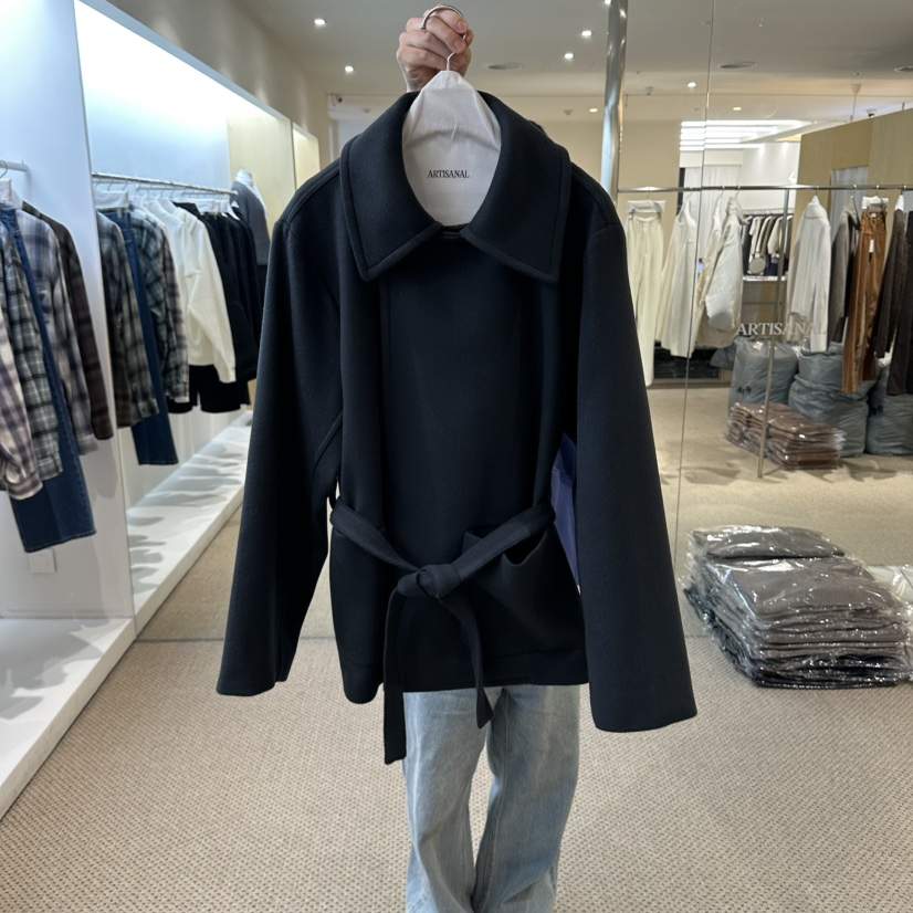 ARTISANAL東大門直郵女士新品人氣時尚熱賣短款大衣含腰帶ARTISANAL短款大衣