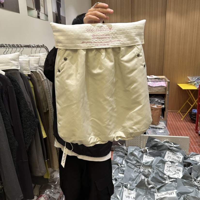 EEE東大門實拍女士新品推薦人氣休閑短裙兩面穿系帶雙面絎縫EEE短裙