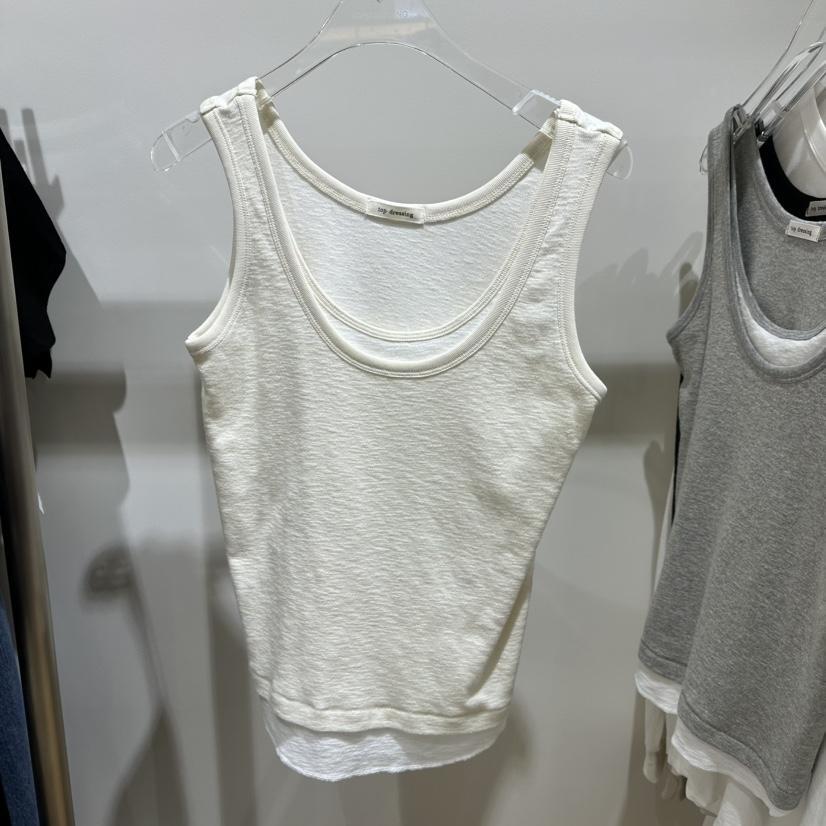 TOPDRESSING韓國直郵女士新款真品推薦休閑吊帶背心撞色無袖TOPDRESSING吊帶/背心