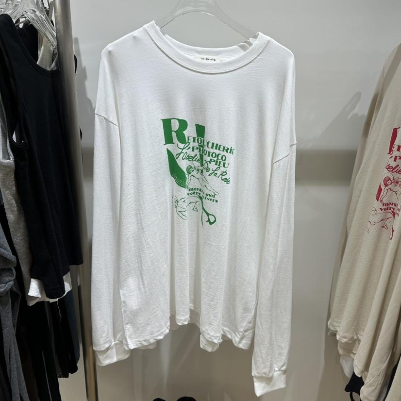 TOPDRESSING東大門實拍女裝新款休閑時尚推薦長袖T恤印花TOPDRESSING長袖T恤