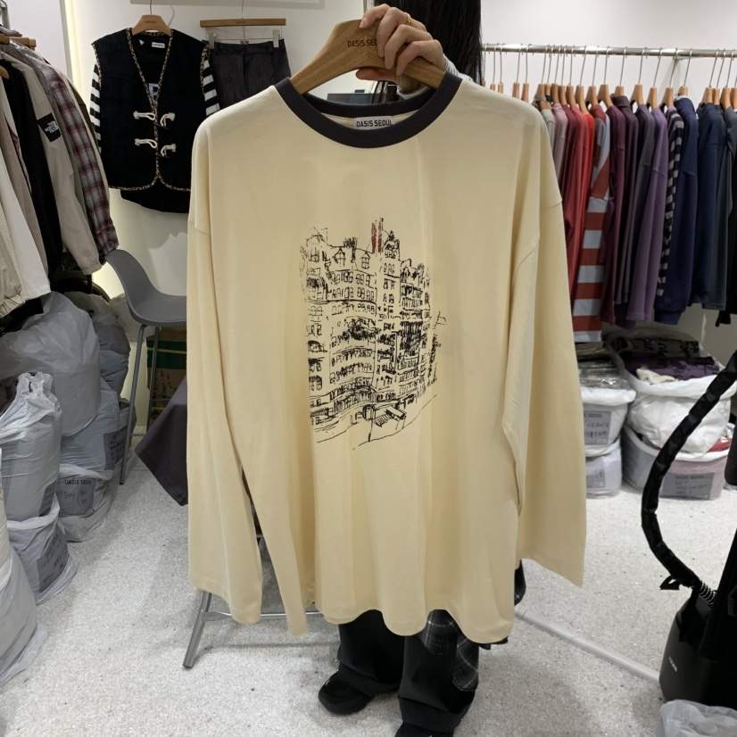OASISSEOUL東大門代購女裝新品人氣時尚休閑推薦熱賣長袖T恤OASISSEOUL長袖T恤