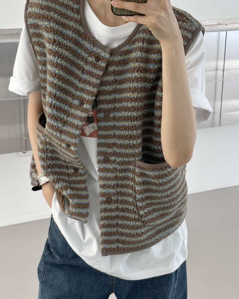 HOWDY/FACT THE NERD東大門代購女士新品推薦休閑馬甲HOWDY/FACT THE NERD馬甲