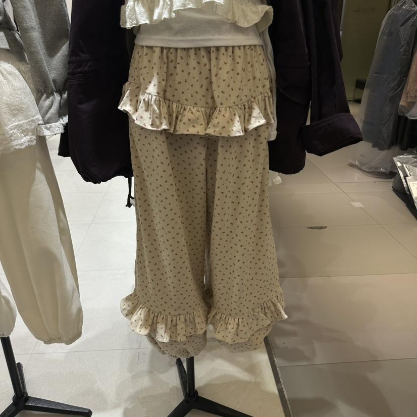 MINI UNNI東大門代購女裝新款時尚真品推薦裙褲荷葉邊雙層mini unni裙褲