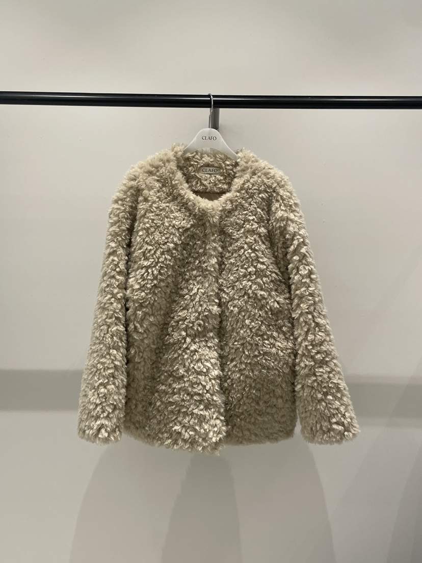 CLAFO東大門直郵女士新款時尚熱賣休閑推薦真品短款大衣皮草CLAFO短款大衣