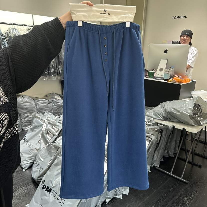 TOMGIRL韓國直郵女裝新品熱賣真品時尚休閑人氣休閑褲加絨TOMGIRL休閑褲