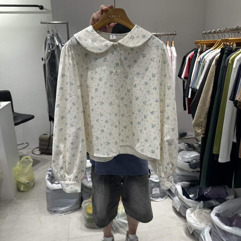 MODS-Q韓國直郵女裝新款熱賣休閑推薦真品襯衫蕾絲衫圓領MODS-Q襯衫/蕾絲衫