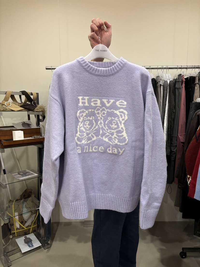 NAMED韓國直郵女裝新款熱賣休閑真品人氣時尚推薦毛衣泰迪熊NAMED毛衣