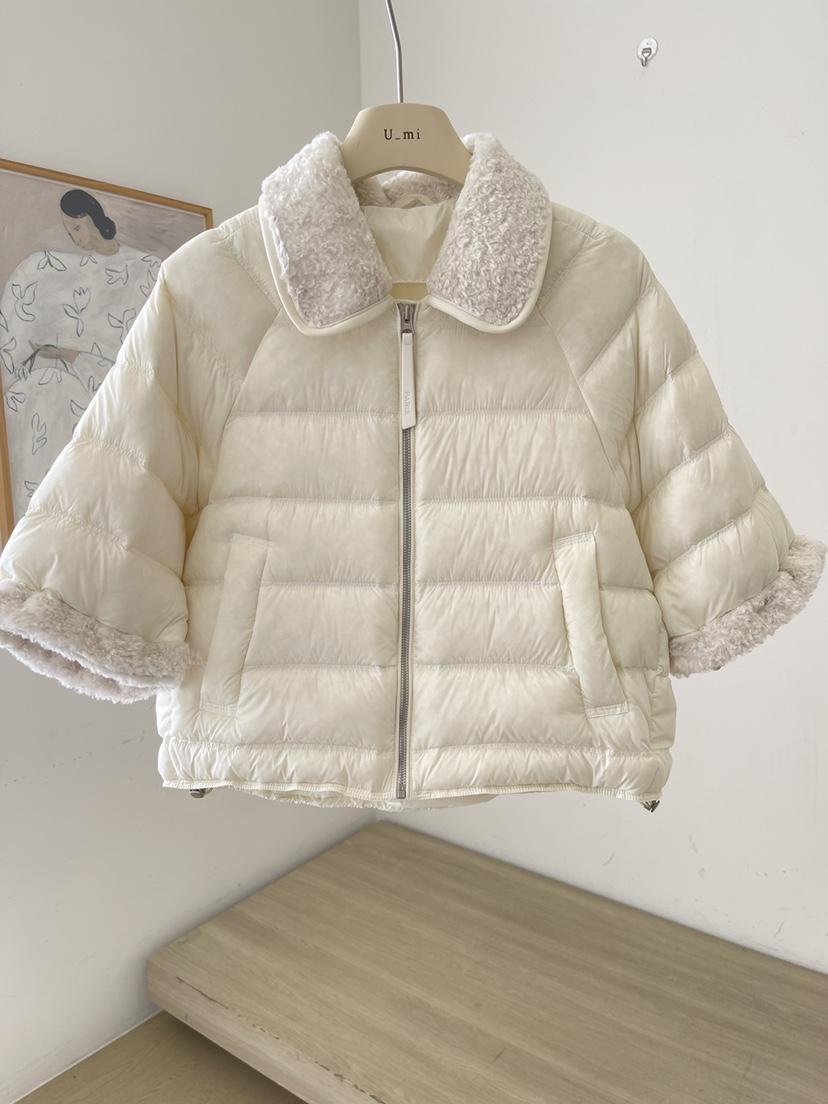 U_MI韓國直郵女裝新品推薦時尚人氣休閑短款棉服毛皮填充U_mi短款棉服