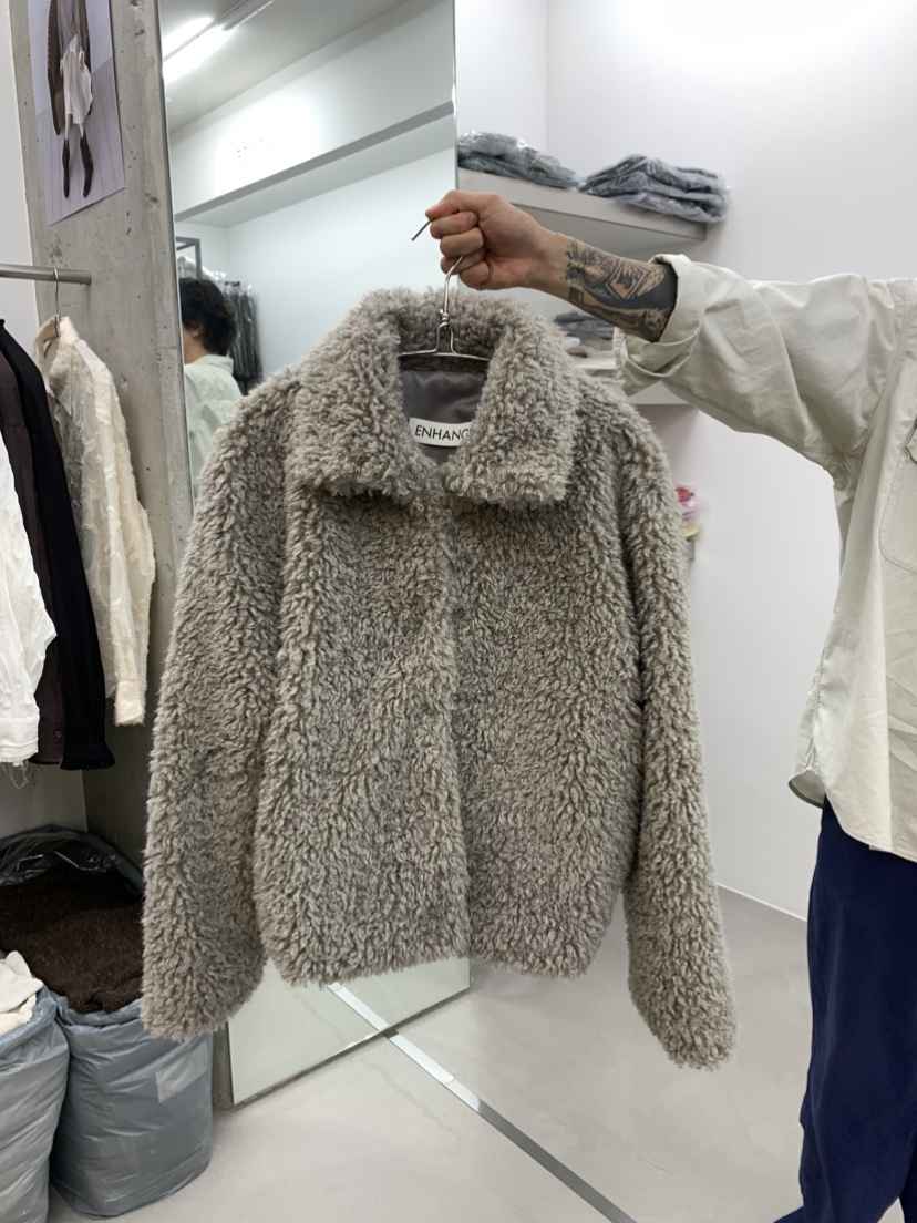 ENHANCE/HOPESMORE韓國直郵女裝新品人氣休閑推薦夾克皮草ENHANCE/HOPESMORE夾克