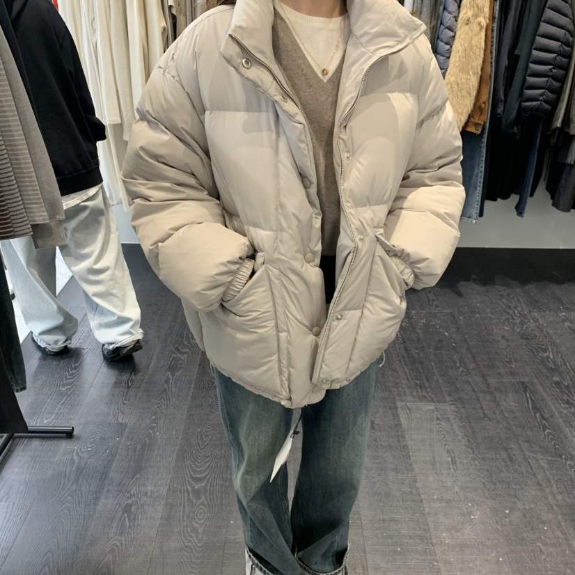 OBJECT東大門代購女裝新品熱賣短款羽絨服兩面穿羽絨雙面鴨絨OBJECT短款羽絨服