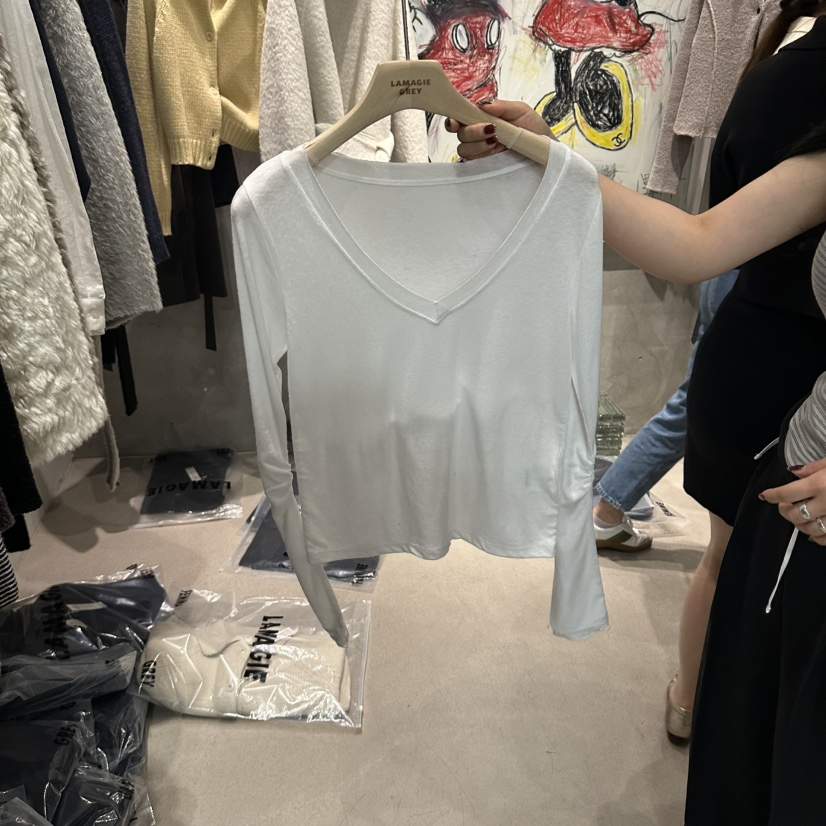 LAMAGIEPIE/LAMAGIE GREY東大門直郵女士新款休閑長袖T恤LAMAGIEPIE/LAMAGIE GREY長袖T恤