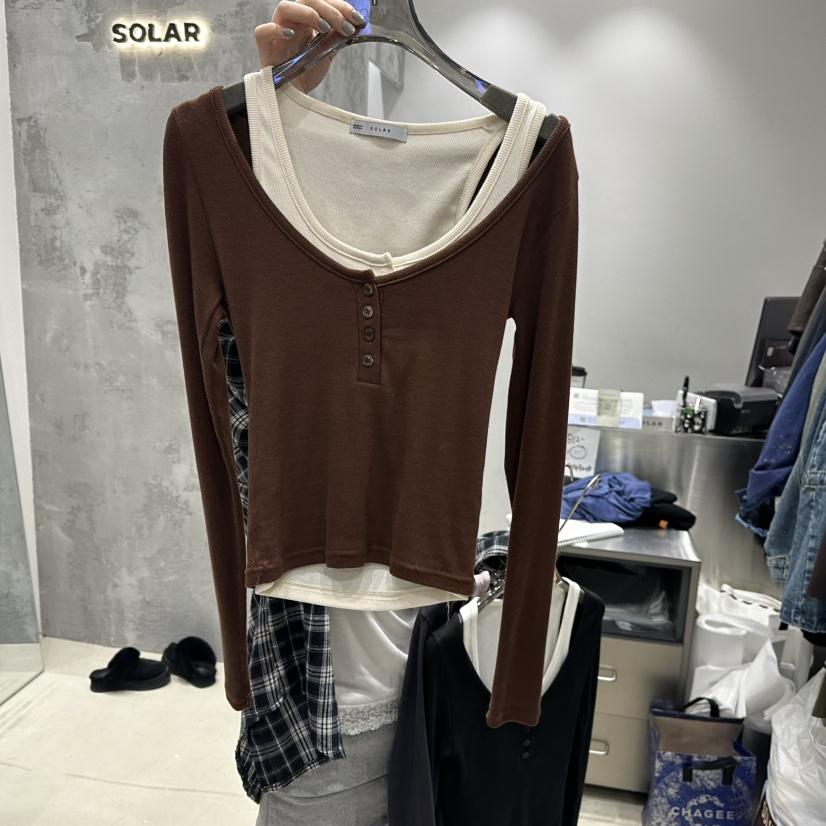 SOLAR韓國代購女士新品推薦時尚熱賣真品人氣休閑套裝兩件套SOLAR套裝