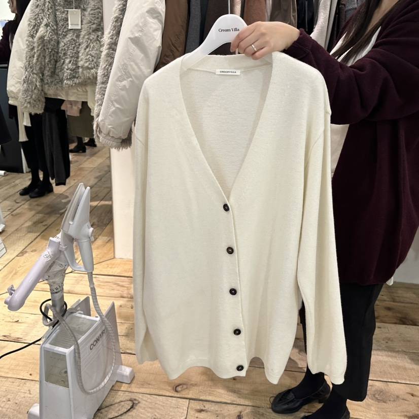 CREAM VILLA東大門代購女士新品時尚開衫寬松開襟CREAM VILLA開衫