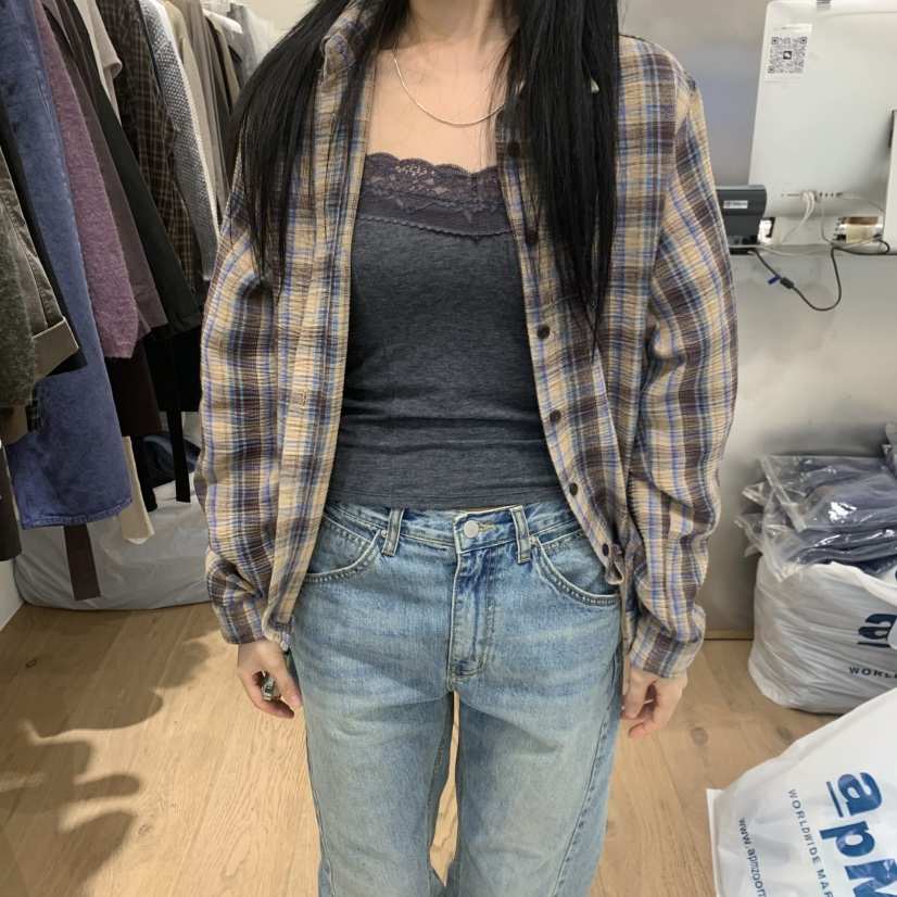 MEET ME東大門代購女士新品休閑推薦熱賣時尚襯衫蕾絲衫Meet me襯衫/蕾絲衫