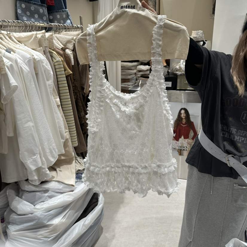 MIENNE東大門直郵女裝新品人氣熱賣真品推薦吊帶背心褶邊MIENNE吊帶/背心