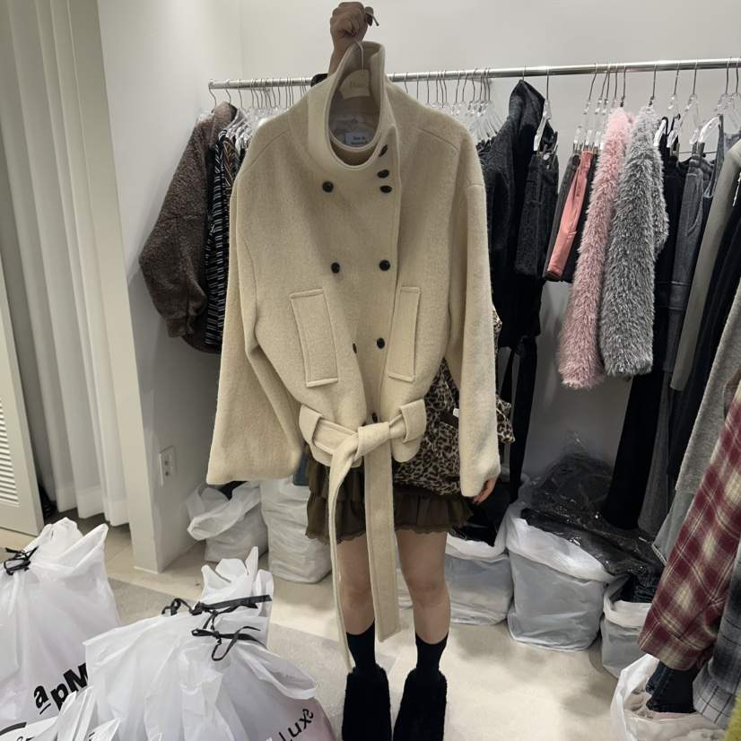 BAIE.38韓國直郵女士新品熱賣休閑時尚真品人氣短款大衣BAIE.38短款大衣