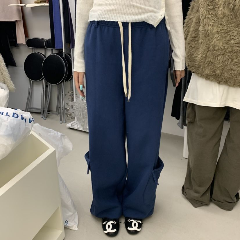 PADO韓國直郵女士新品人氣真品休閑推薦時尚休閑褲口袋加絨PADO休閑褲