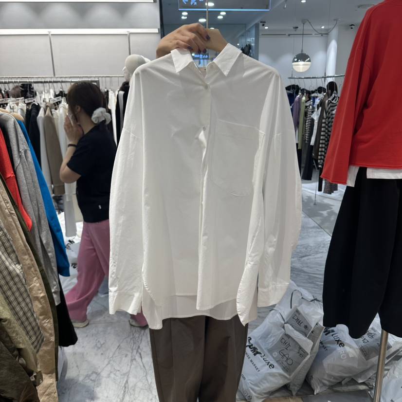 REVE-L韓國代購女裝新品熱賣人氣休閑真品襯衫蕾絲衫口袋REVE-L襯衫/蕾絲衫