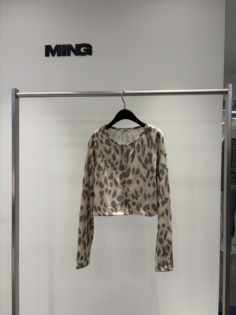 MING/MENG東大門實拍女裝新款熱賣真品時尚開衫豹紋開衫MING/MENG開衫