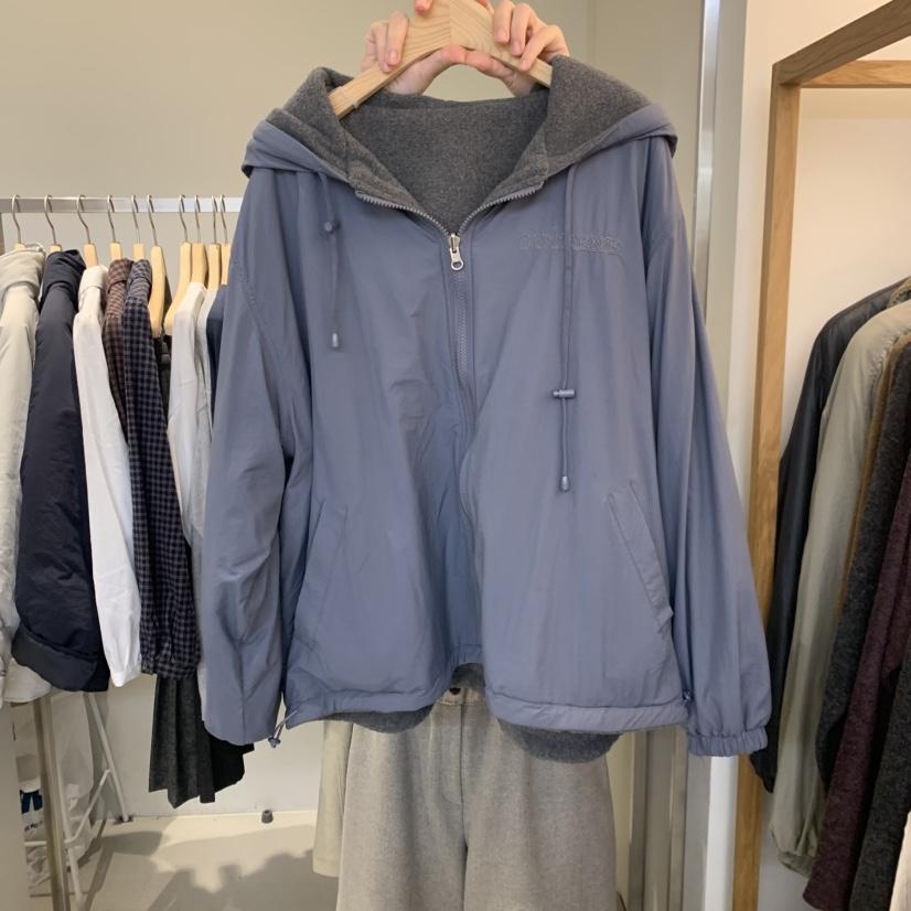 OUTRENE東大門實拍女士新品時尚真品熱賣休閑推薦夾克兩面穿OUTRENE夾克