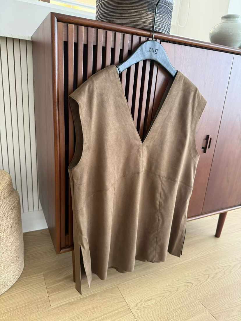 TUG東大門代購女裝新款時尚休閑推薦熱賣真品吊帶背心麂皮TUG吊帶/背心