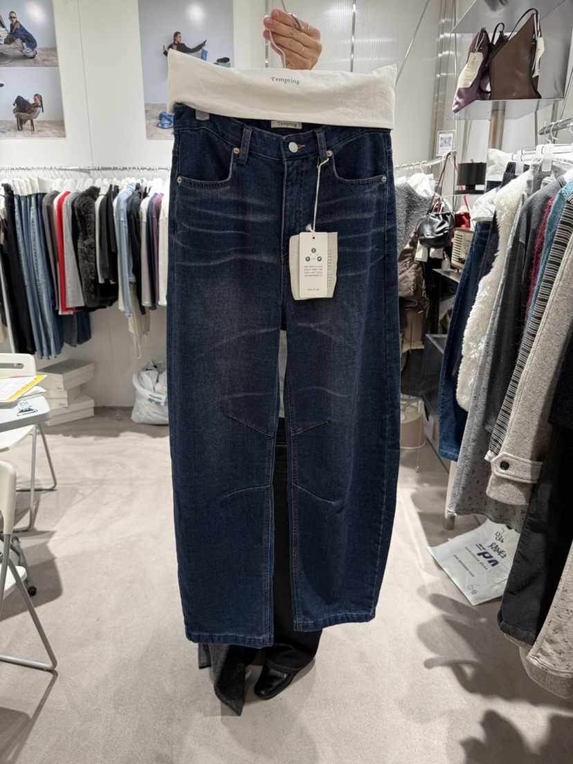 TEMPTING東大門代購女士新品熱賣人氣真品牛仔褲加絨拉絨TEMPTING牛仔褲