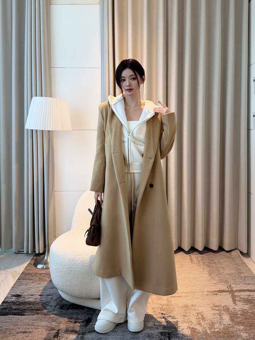 CLOTH東大門實拍女裝新品熱賣人氣真品推薦中長款大衣雙層CLOTH中長款大衣