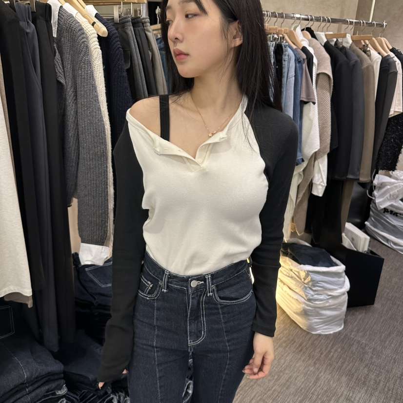 VINTAGE VIBE東大門實拍女裝新款真品人氣熱賣休閑長袖T恤VINTAGE VIBE長袖T恤