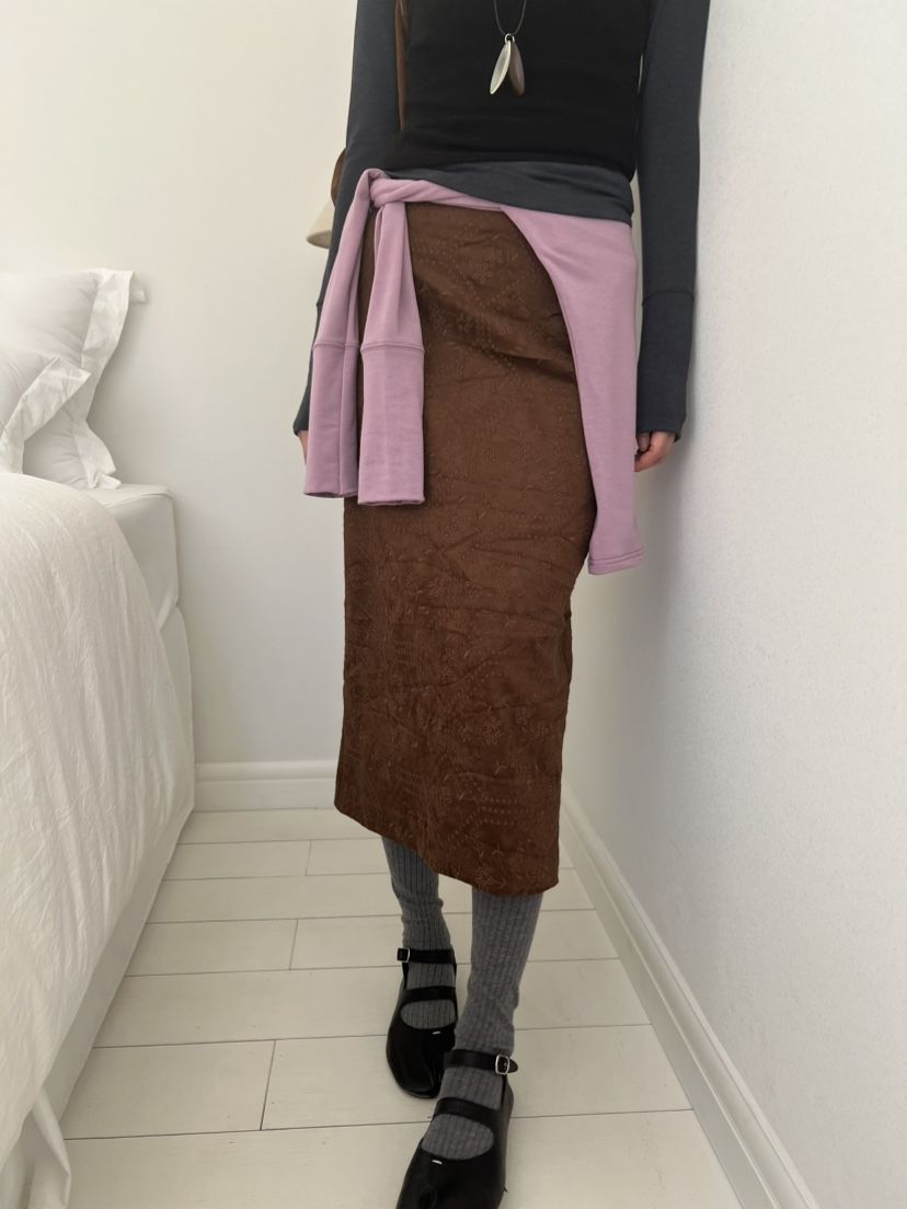 ME MO東大門直郵女裝新品真品時尚半身裙中短裙麂皮鏤空ME MO半身裙/中短裙