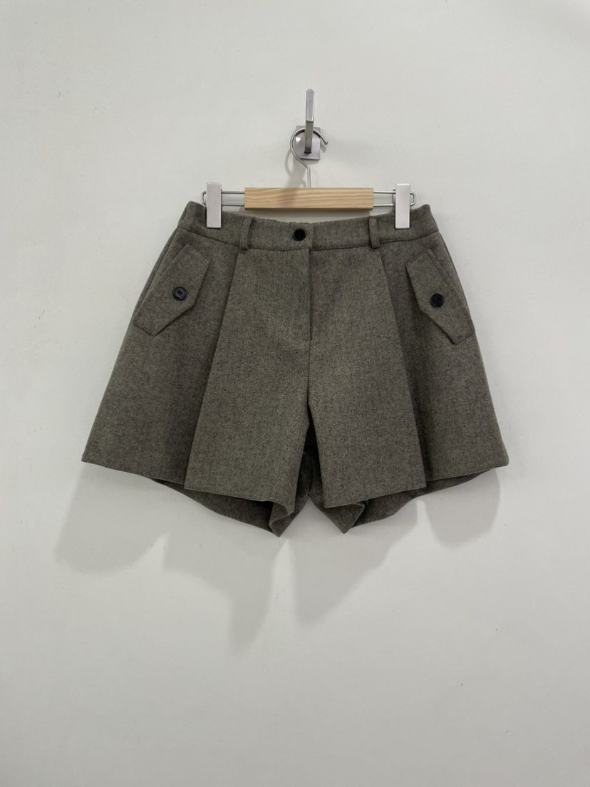BLEECKER東大門代購女裝新品時尚休閑熱賣真品短褲人字紋BLEECKER短褲