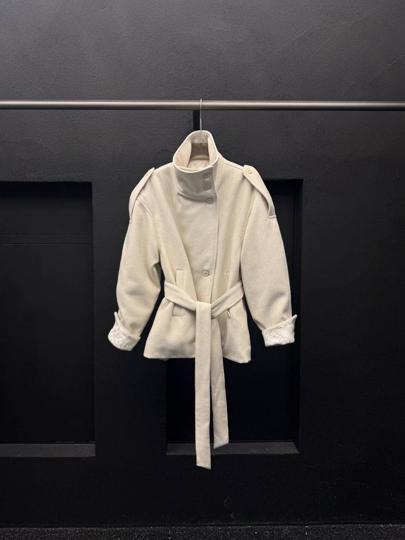AB韓國代購女裝新品時尚人氣熱賣真品休閑短款大衣含腰帶AB短款大衣