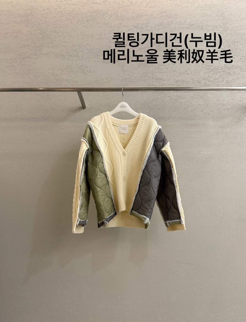 PLAYBUTTON-P韓國直郵女士新品推薦休閑熱賣開衫開衫絎縫PLAYBUTTON開衫